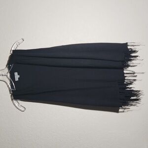 Joseph A Cardigan Vest Womens black Size L Black Whimsical Fairy Fringe Goth